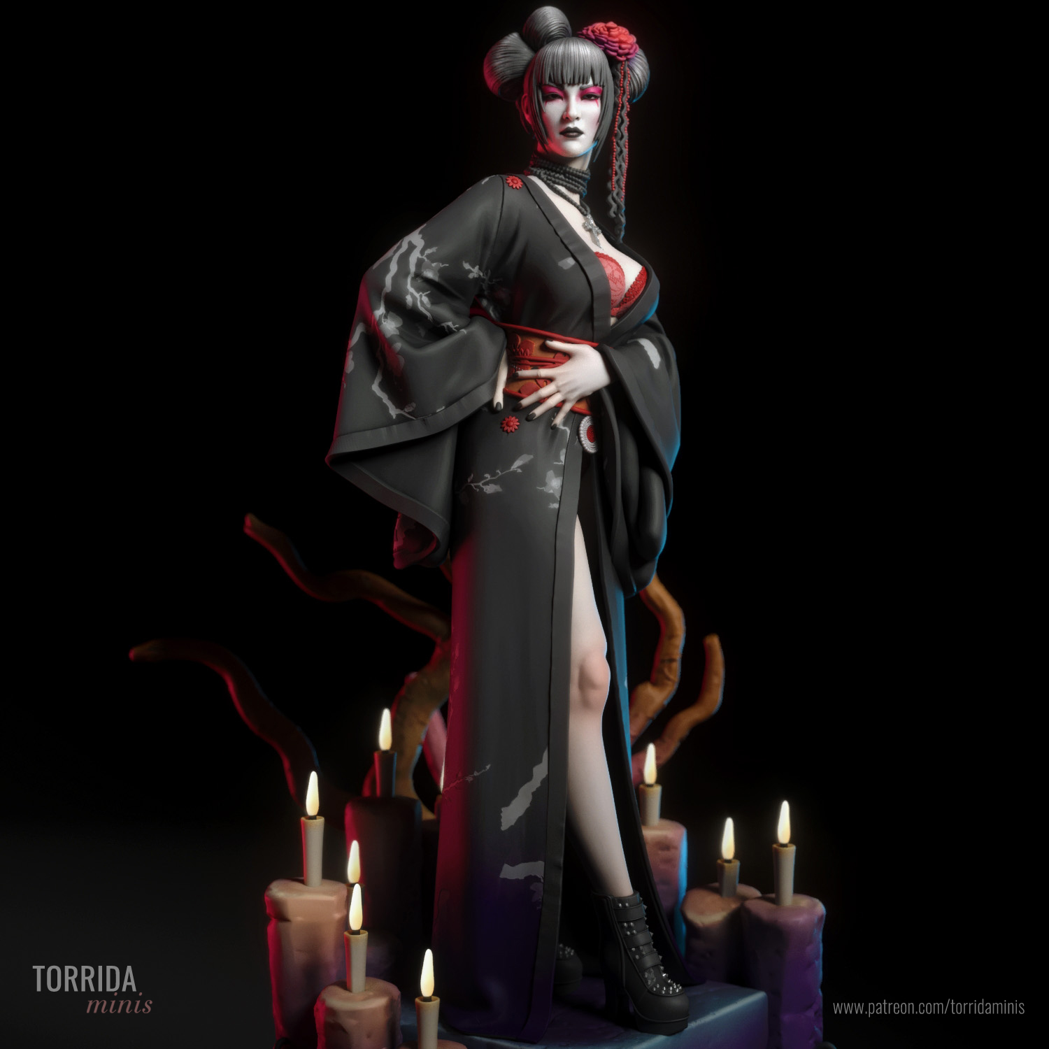 Hikari the goth geisha